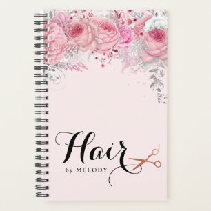 Agenda Elegante rosa de cobre tijeras de oro peinado