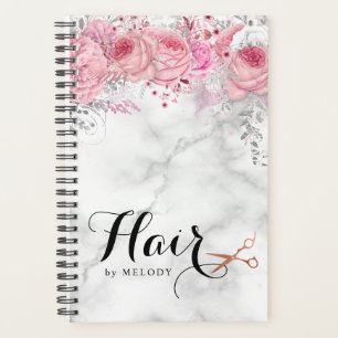 Agenda Elegante rosa de cobre tijeras de oro peinado