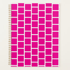 Agenda elegante rosa rosa sin fecha semanal