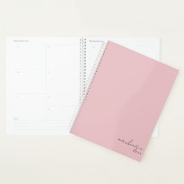 Agenda Elegante rosa Rubor simple Minimalista personaliza