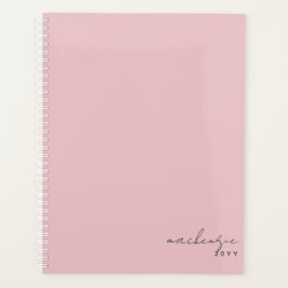 Agenda Elegante rosa Rubor simple Minimalista personaliza