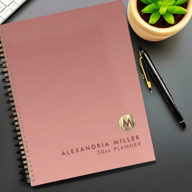 Agenda Elegante Rose Rosa Gold Year Date (Subido por el creador)