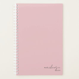 Agenda Elegante Rubor rosa simple Minimalista personaliza