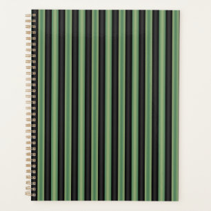 Agenda Elegante Sabor de Oliva Vintage Verde Negro 3D Str