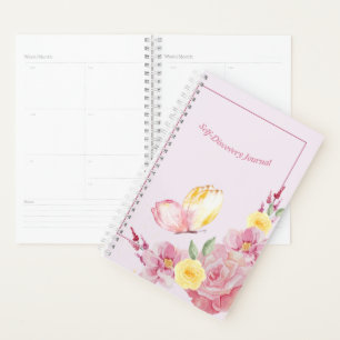 Agenda Elegante Suave Romántico Naturaleza Rosa Floral & 
