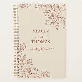 Agenda Elegante Terracota Whimsical Boda