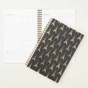 Agenda Elegante Torre Eiffel Francia Amarillo Negro Verti