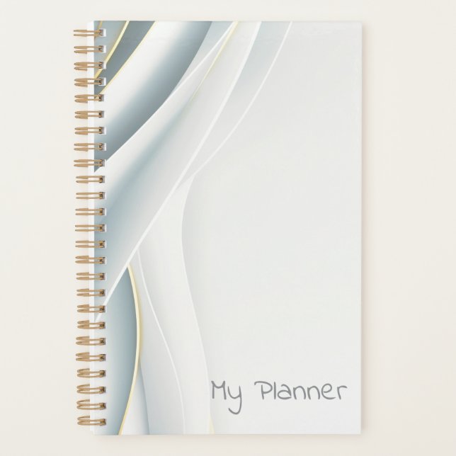 Agenda Elegante Vail Blanco Personalizado (Anverso)