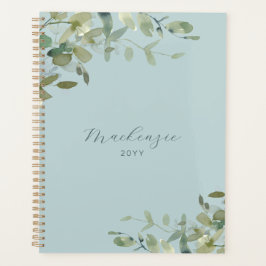 Agenda Elegante verde azul turbio Minimalista