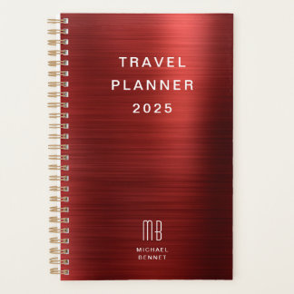 Agenda Elegante Viaje Rojo Monograma