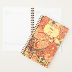 Agenda Elegante y colorido Paisley de la época