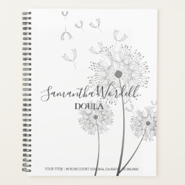 Agenda Elegante y Delicada Flores Doula Birth Coach Midwi