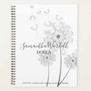 Agenda Elegante y Delicada Flores Doula Birth Coach Midwi
