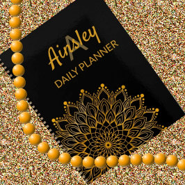 Agenda Elegante y elegante nombre floral personalizado ma