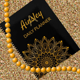 Agenda Elegante y elegante nombre floral personalizado ma