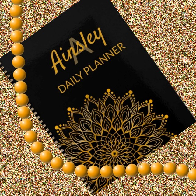Agenda Elegante y elegante nombre floral personalizado ma (Subido por el creador)