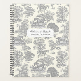 Agenda Elegante y elegante tela de caballos grises platea