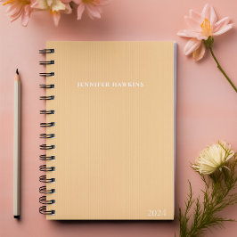 Agenda Elegante y limpio textura beige semanalmente perso
