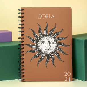Agenda Elegante y moderno Sun & Moon Terracotta