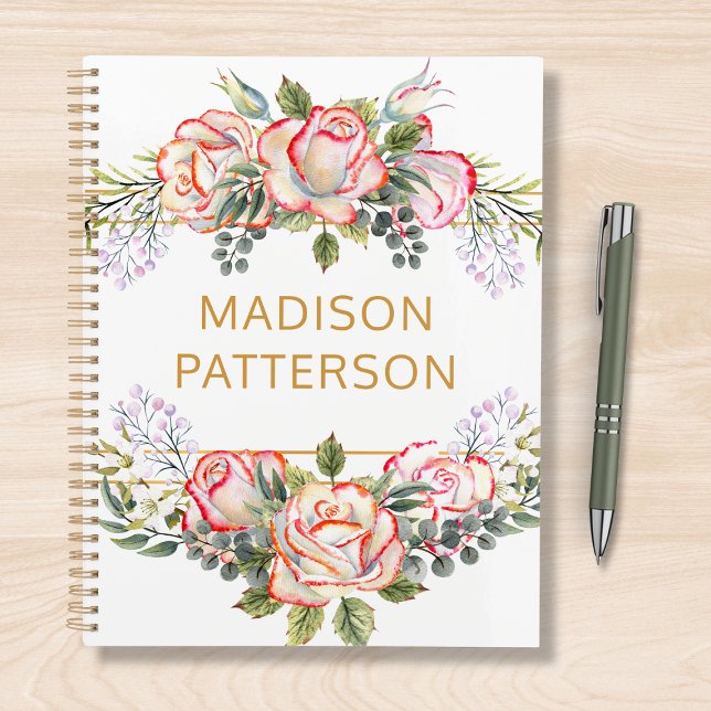 Agenda Elegante y personalizada acuarela Floral Girly Mod (Subido por el creador)