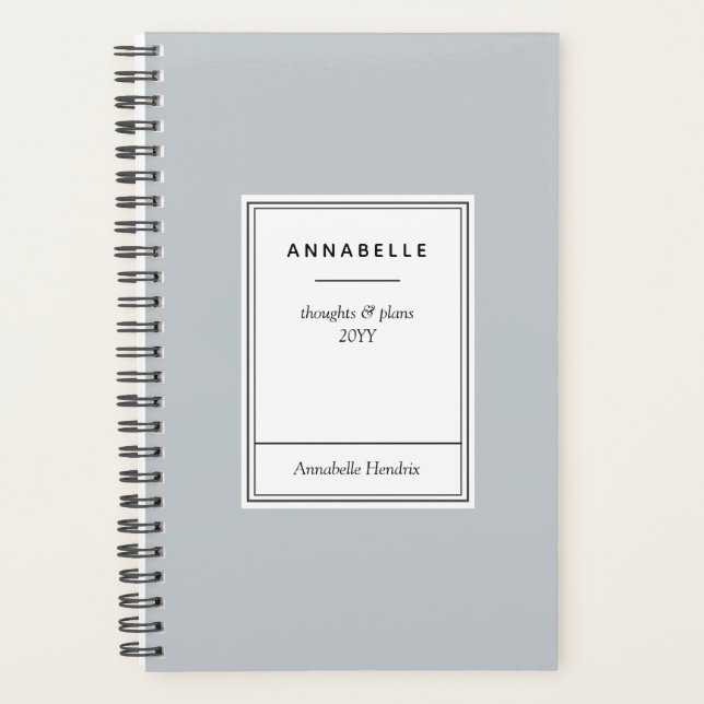 Agenda Elegante y sofisticado Gris azul clásico 2022 (Anverso)