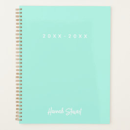 Agenda Elegante y Tendencia Verde Menta Minimalista Femen