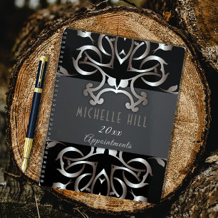 Agenda Elegante y vintage libro de citas barroco en bronc