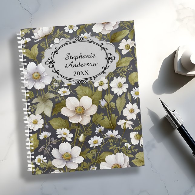 Agenda Elegantes Anémonas de jardín oscuro con vegetación (Subido por el creador)