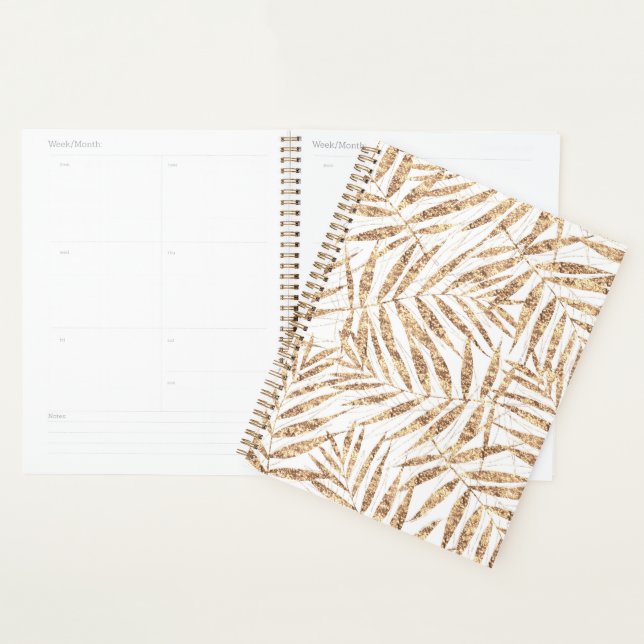 Agenda Elegantes hojas de oro tropical (Demostración)