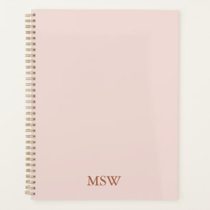 Agenda Elegantes iniciales en monograma de personalizado 