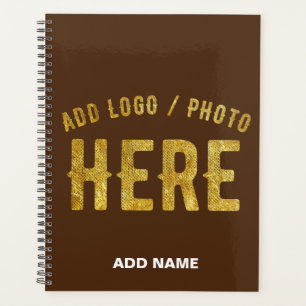 AGENDA ELEGANTES PERSONALIZABLES MARRONES MODERNOS VERIFI
