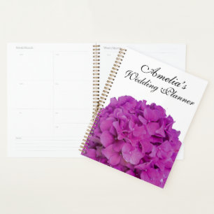 Agenda Elegantes rosas de hortensias florales de magenta 
