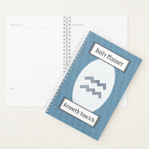 Agenda Elemento de símbolo Aquarius Zodiac por K Yoncich