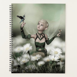 Agenda Elf lindo con colibrí y mariposas