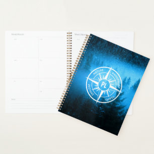 Agenda Emblema de la estrella de la brújula monograma nie