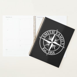 Agenda Emblema personalizable de monograma de estrella de