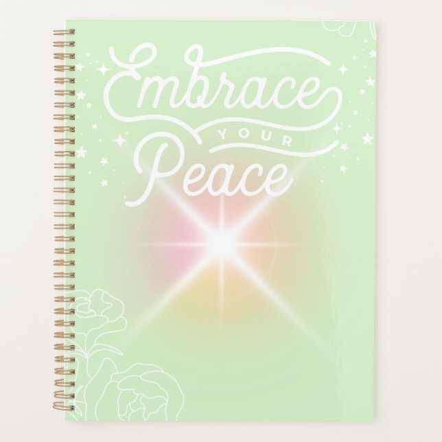 Agenda Embrace Your Peace Mint Planner (Anverso)