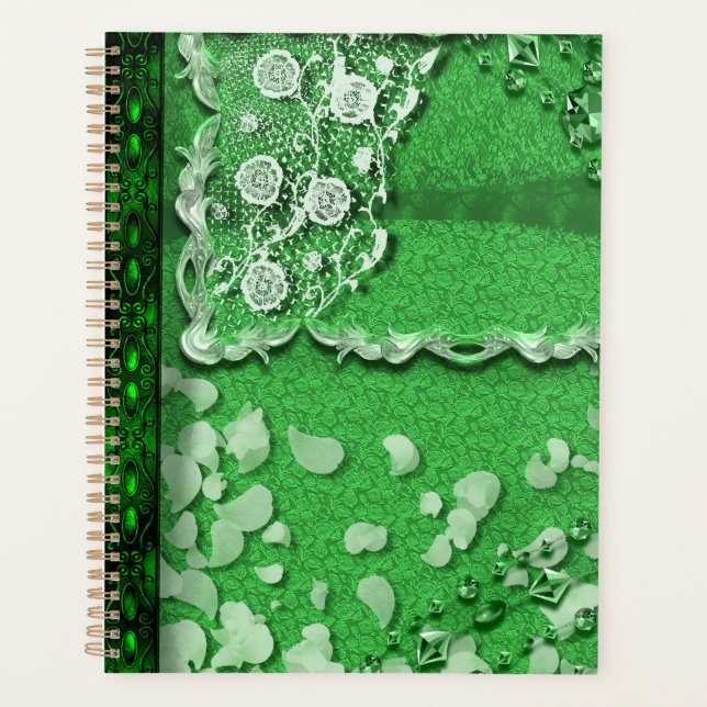 Agenda Emerald Dreams Trompe L'oeil Junk Journal Style  (Anverso)