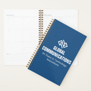 Agenda Empresa de software informático azul personalizado