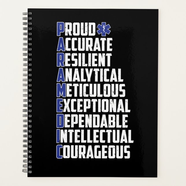 Agenda EMS Emergencia Nube de palabras paramédicas (Anverso)