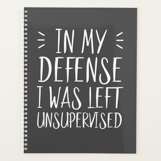 Agenda En mi defensa, me dejaron sin supervisión (Anverso)