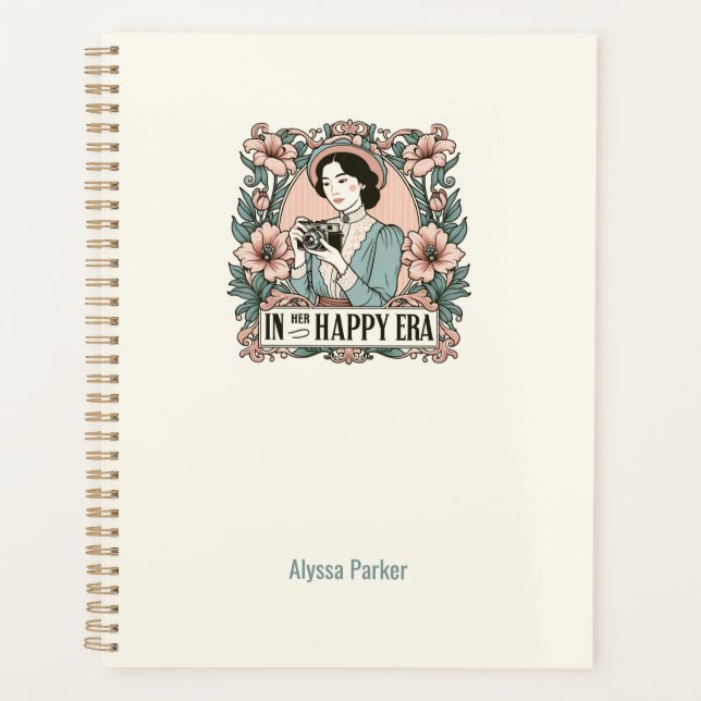 Agenda En su feliz era planificadora diaria para mujeres (Anverso)