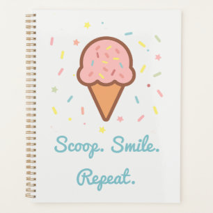 Agenda En U. Sonríe. Repite. Planner de rociado de helado