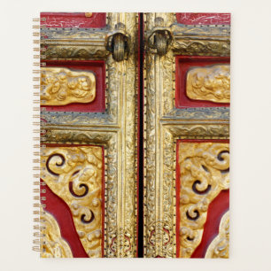 Agenda Encaje de metal dorado en la puerta