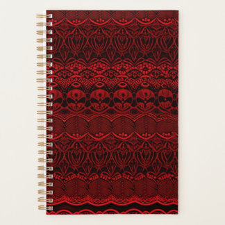 Agenda Encaje Rojo Deco