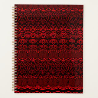 Agenda Encaje Rojo Deco