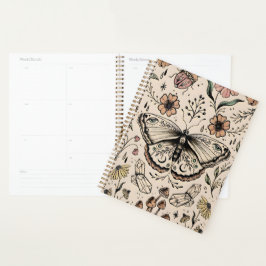 Agenda Encantador tema de mariposa boho Planner de tapa d