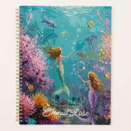 Agenda Enchanted Mermaid Underwater Scene
