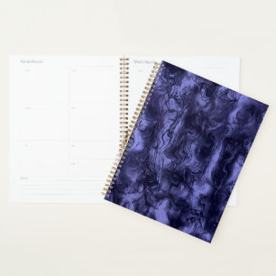 Agenda Energía Nerviosa Grungy Abstract Art Cerulean Blue