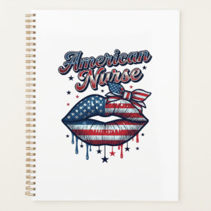 Agenda Enfermera Americana Diseño de Camiseta Vectorial L